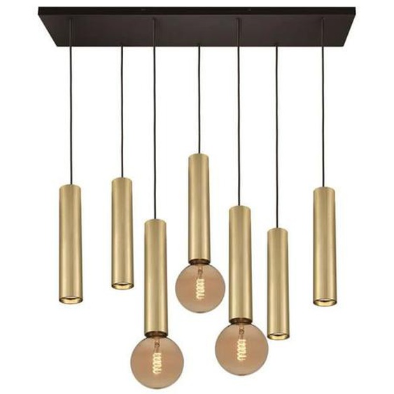 Lampe Suspendue - FANTASIA - Taboo - Noir et Or Brossé - Aluminium - 900 mm x 1080 mm