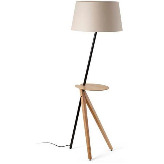 Lampadaire - FARO - TREEWOOD - Frêne - Abat-jour beige - Style scandinave moderne