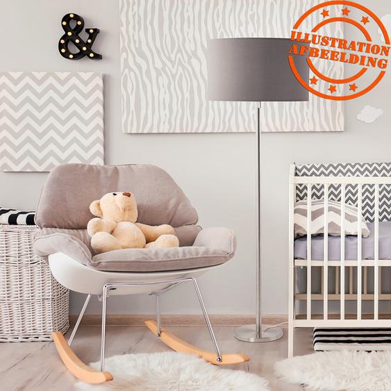 Fauteuil à bascule design CHILY gris clair en tissu
