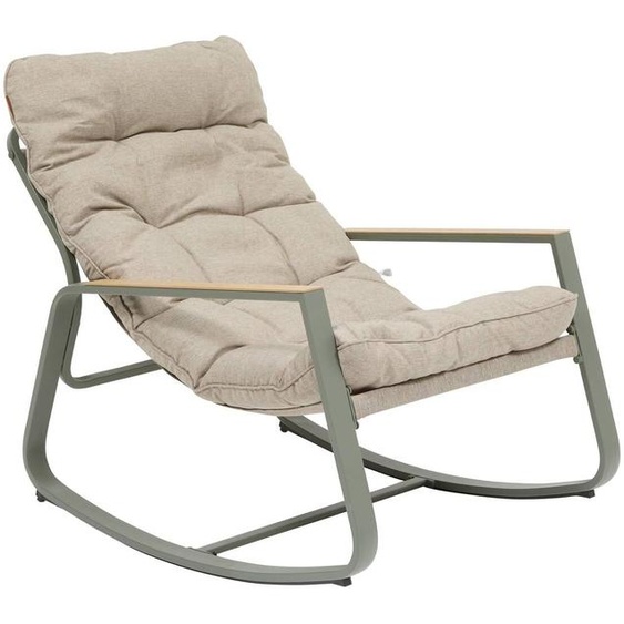 Fauteuil à bascule FELINIO Vert Laurier Acier traité époxy, Traitement anti-rouille renforcé, Texaline Hespéride