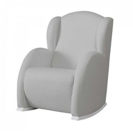 Fauteuil À Bascule Lactancia Flor Blanc Simili Cuir gris