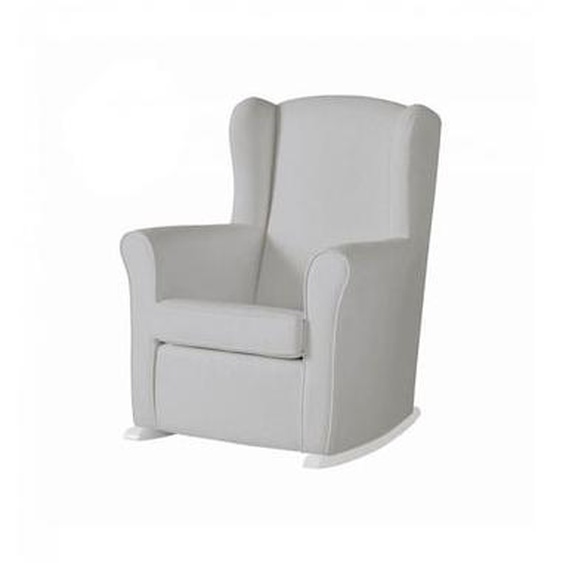 Fauteuil À Bascule Lactancia Nanny Blanc/Simili Cuir gris