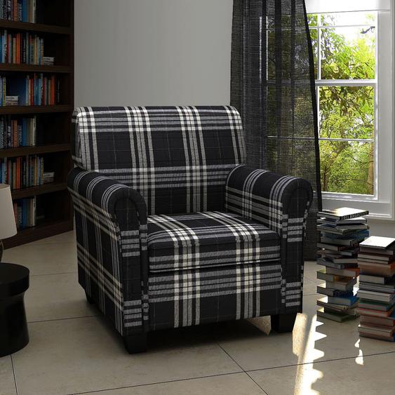Fauteuil avec coussin Noir Tissu