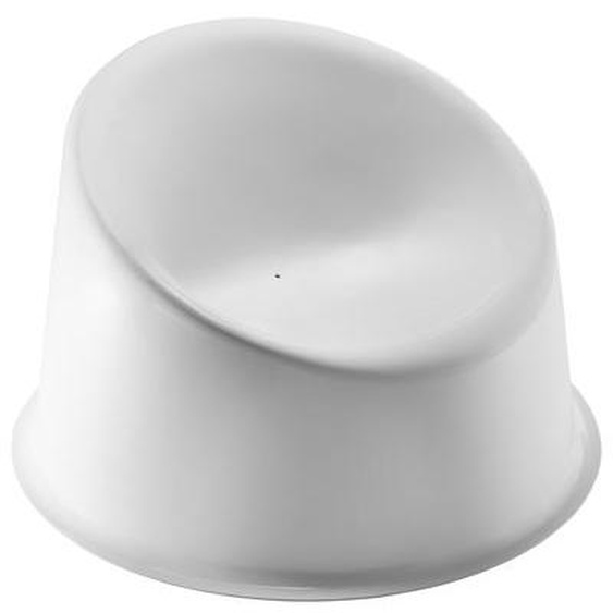 Fauteuil bas Panto Pop plastique blanc / Panton 1969 - Exclusivité web - Verpan