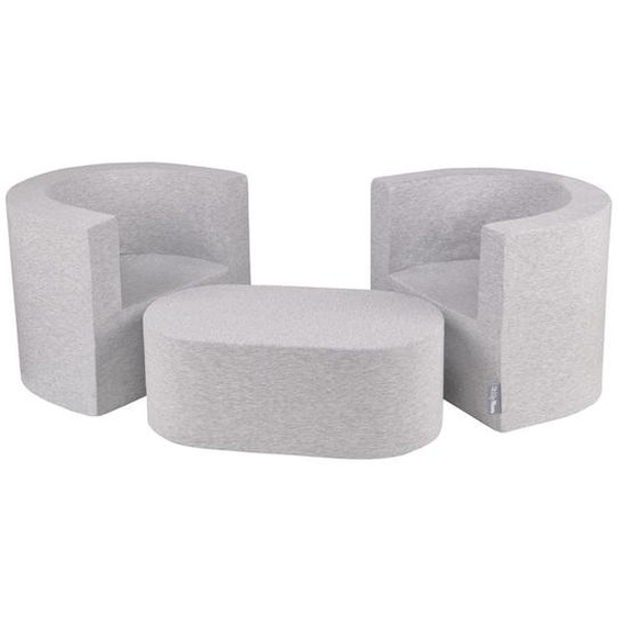 Fauteuil Bebe - Canape Bebe - KIDDYMOON - gris clair - Set Fauteuils + Table