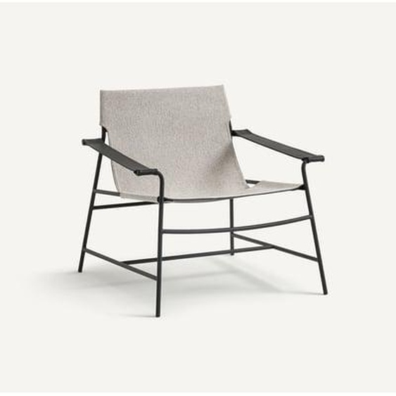 Fauteuil bi-matière et métal acier, Alonzo
