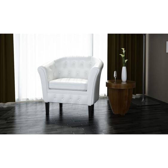 Fauteuil Blanc Similicuir