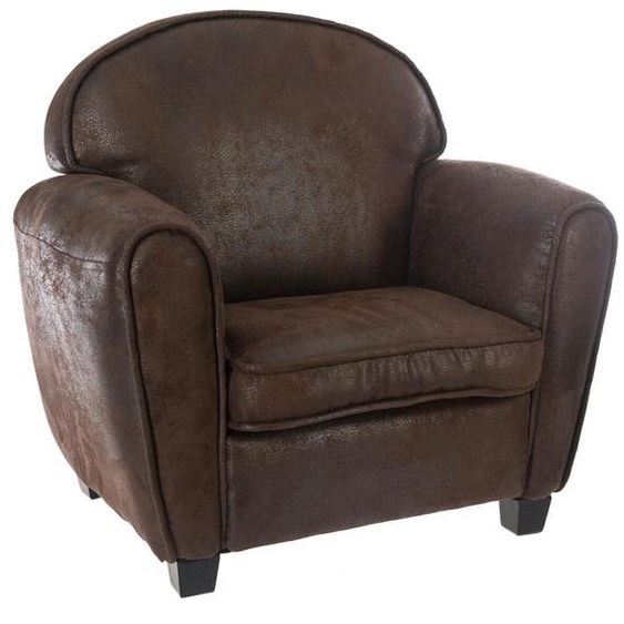 Fauteuil club enfant Marron