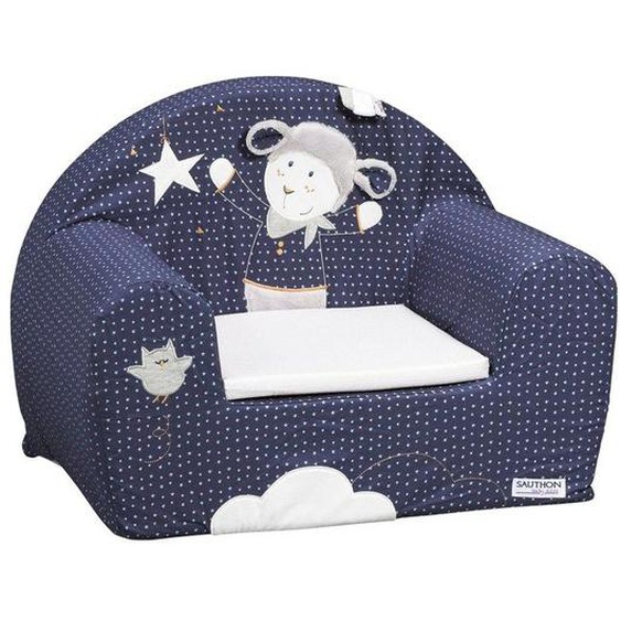 Fauteuil club pour enfant - Sauthon - Merlin - Bleu - Déhoussable