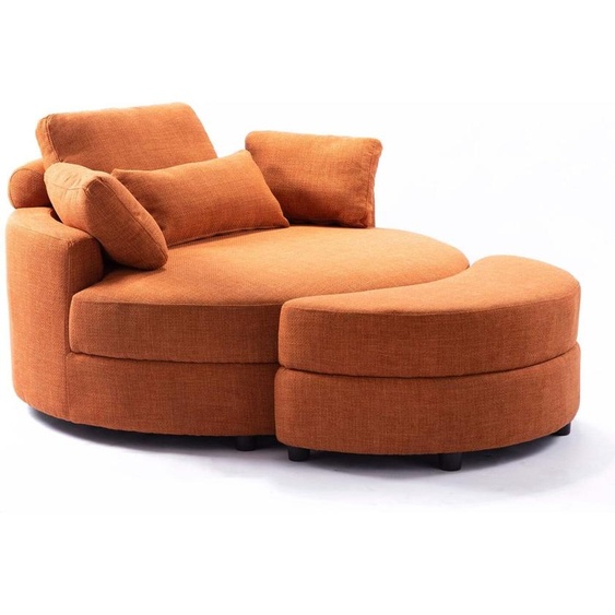 Fauteuil Confortable YHL Voyura Q-MYD-2306-DARKBROWN Tissu Avec Coffre De Rangement - Brun Foncé
