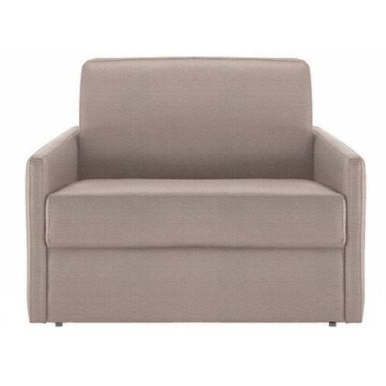 Fauteuil convertible express SUN 70 velours  beige  matelas épaisseur 16cm