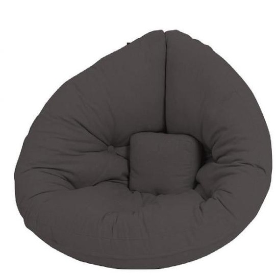 Fauteuil convertible MINI NIDO INSIDE 75 - Gris foncé - Mousse - Pour 1 personne