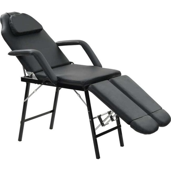 Fauteuil de massage pour traitement facial Simili-cuir Noir