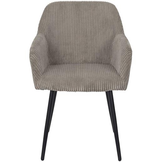 Fauteuil côtelé Banbury - Couleur taupe