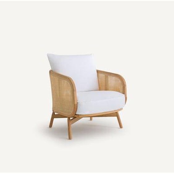 Fauteuil coton/lin Cornelius, design E. Gallina