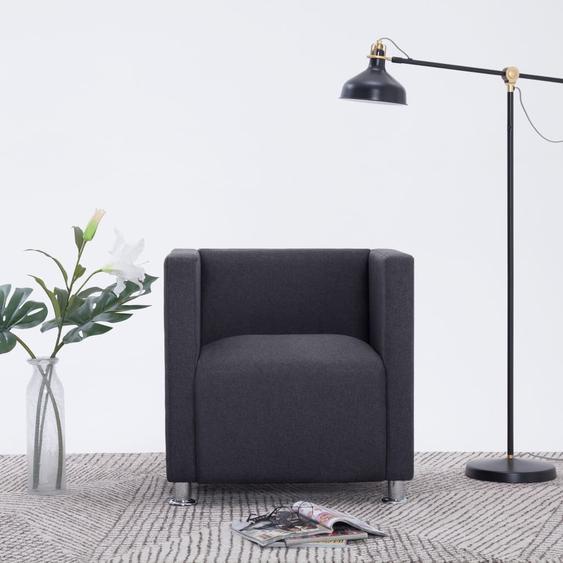 Fauteuil cube Gris foncé Tissu