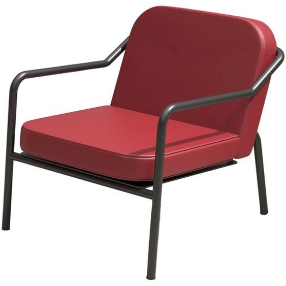 Fauteuil daccueil Medso M en simili-cuir Rouge - pieds métal Noir