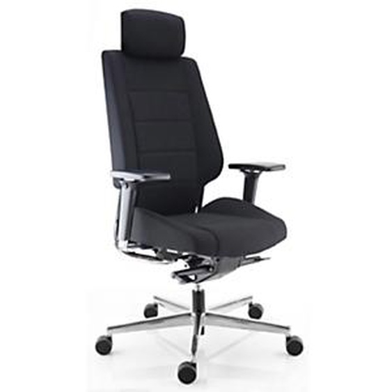 Fauteuil de bureau Azkar avec appui-tête - Polyuréthane Noir