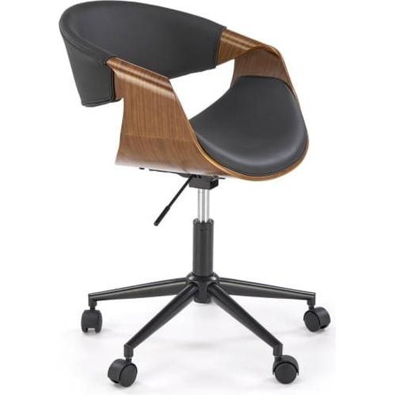 Fauteuil de bureau BILBO noir / noyer