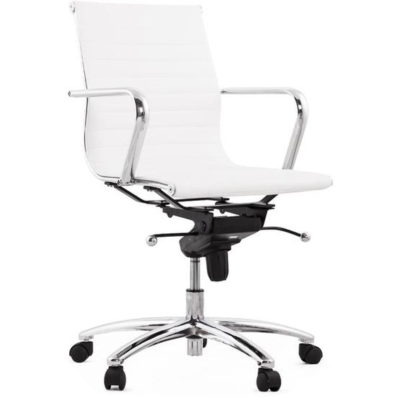 Fauteuil de bureau design MEGA en matière synthétique blanche
