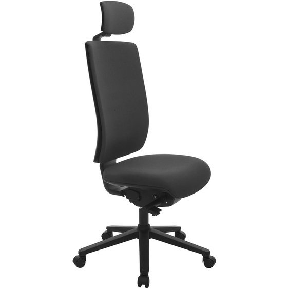 Chaise de bureau ergonomique Infinity 2 Tissu polyester Noir Hauteur réglable - Dossier Appuie-tête Roulettes