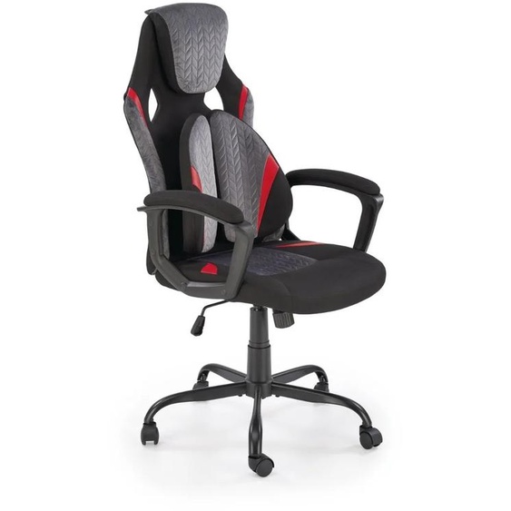 Fauteuil de bureau JENSEN noir / frêne / orange