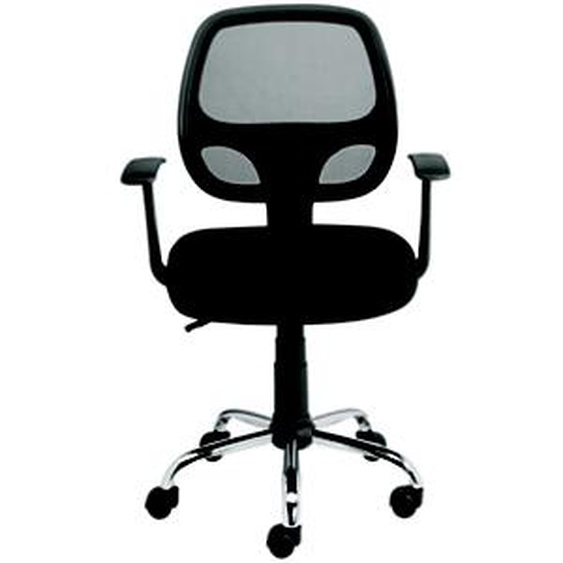 Fauteuil de bureau TAMI, tissu / maille filet  dossier 46 cm Noir