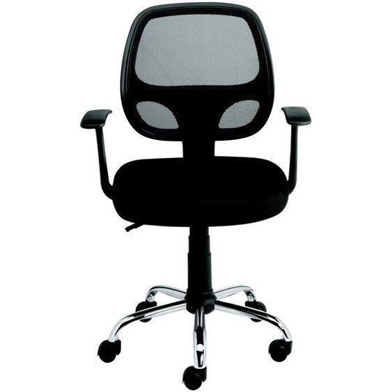 Fauteuil de bureau TAMI, tissu / maille filet  dossier 46 cm Noir