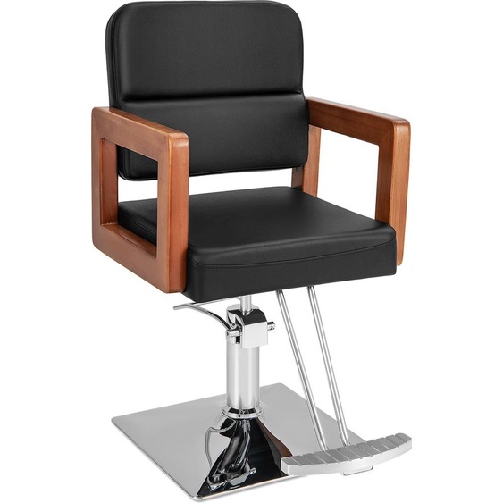 Fauteuil de coiffure COSTWAY, réglable en hauteur, siège de barbier pivotant à 360°, avec pompe hydraulique, capacité jusquà 150 kg