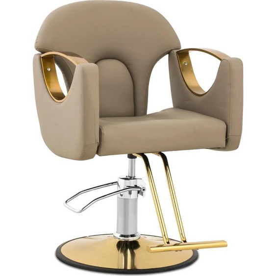 Fauteuil de coiffure Expondo physa avec repose-pieds - 53 - 64 cm - 180 kg - Beige