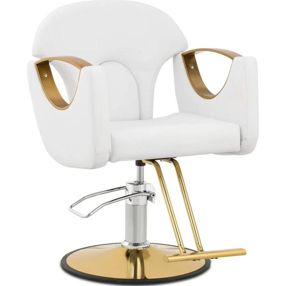 Fauteuil de coiffure Expondo physa avec repose-pieds - 53 - 64 cm - 180 kg - Blanc
