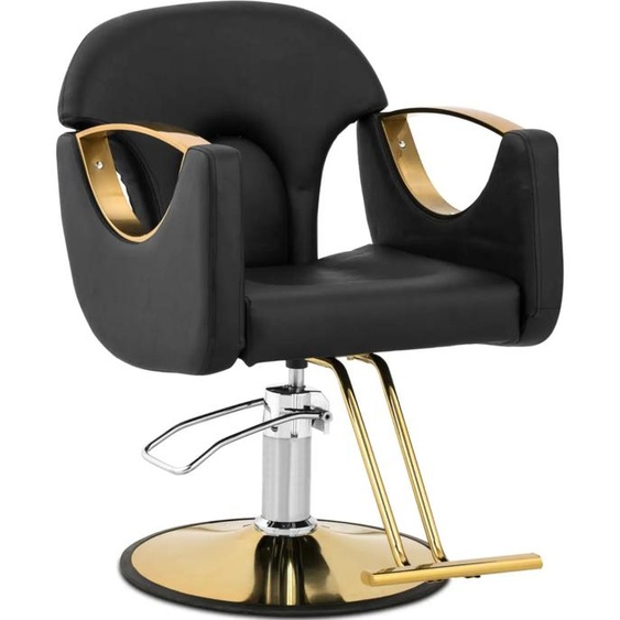Fauteuil de coiffure Expondo physa avec repose-pieds - 53 - 64 cm - 180 kg - Noir
