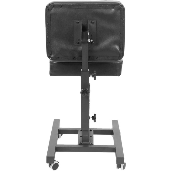 Fauteuil de coiffure hydraulique, dossier réglable, roulettes verrouillables, noir