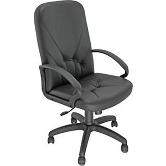 Fauteuil de direction Nino - Simili cuir Noir - Hauteur réglable - Accoudoirs