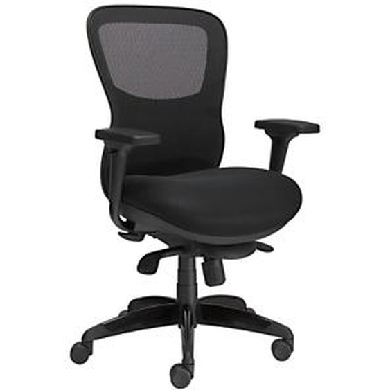 Fauteuil de direction OCTOPUSSY Tissu polyester Noir Hauteur réglable - Accoudoirs Dossier Roulettes
