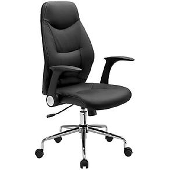 Fauteuil de direction PERFORMER Simili cuir Noir Hauteur réglable - Accoudoirs Dossier Roulettes