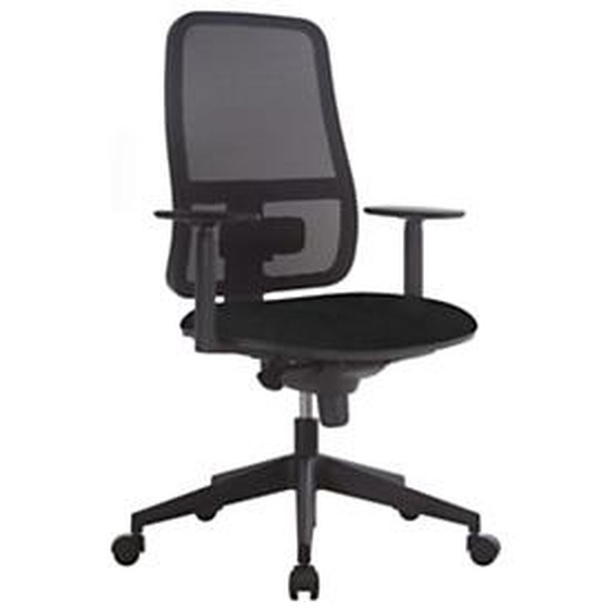 Fauteuil de direction Terence Maille Tissu Noir Hauteur réglable - Accoudoirs Dossier Roulettes