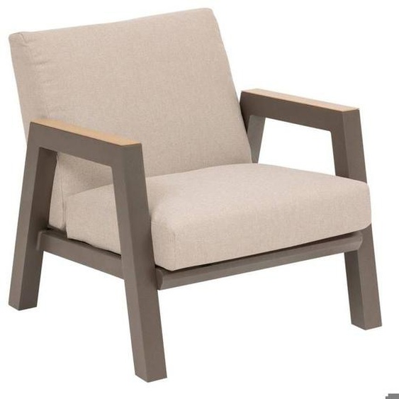 Fauteuil de jardin Axiome praline en aluminium traité en epoxy - Beige / Praline - Hespéride