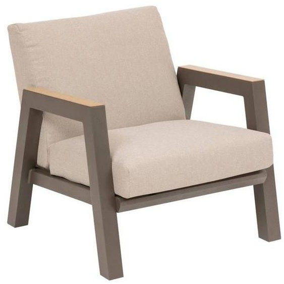 Fauteuil de jardin - HESPÉRIDE - Axiome - Aluminium traité en epoxy - Beige / Praline - 1 place