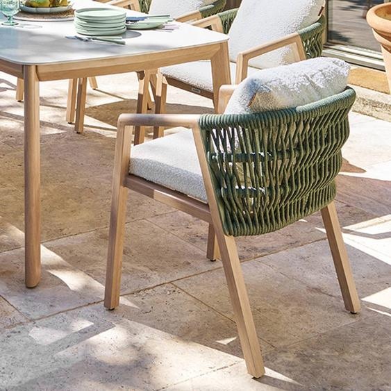 Fauteuil de jardin MYLORE Fougère / Honey Aluminium traité époxy, Polyester recyclé Hespéride