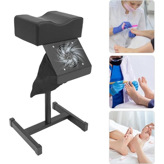 Fauteuil de manucure, hauteur réglable 48-68 cm, métal et PVC durables, pied en H, design antidérapant, montage nécessaire