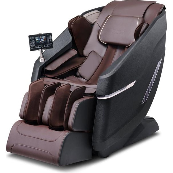 Fauteuil de massage avec rail SL flexible, appareil de massage Shiatsu 3D pour tout le corps, apesanteur, 10 à 18 modes automatiques, chauffage, haut-parleur Bluetooth, coussin dair et écran tactile 160 kg