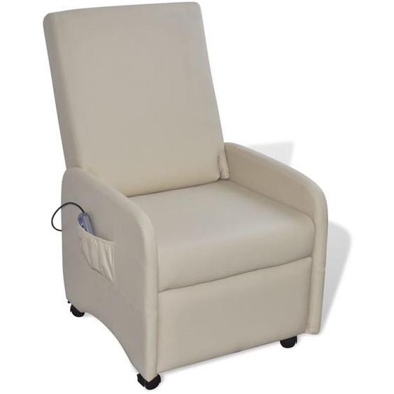 Fauteuil de massage Crème Similicuir