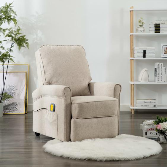 Fauteuil de massage Crème Tissu