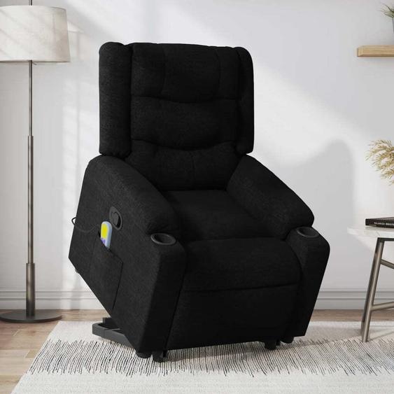 Fauteuil de massage design avec releveur Tissu noir - Fauteuil TV & Relax 2025 Nouveau2668616 2parcel