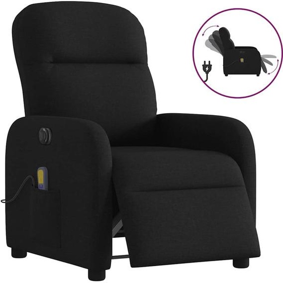 Fauteuil de massage design électrique noir tissu, Fauteuil classique 2024 Nouveau