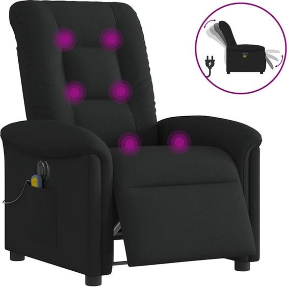 Fauteuil de massage design électrique noir tissu, Fauteuil classique Nouveau