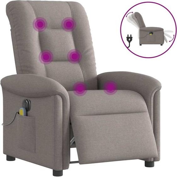 Fauteuil de massage design électrique Taupe Tissu, Fauteuil classique Nouveau