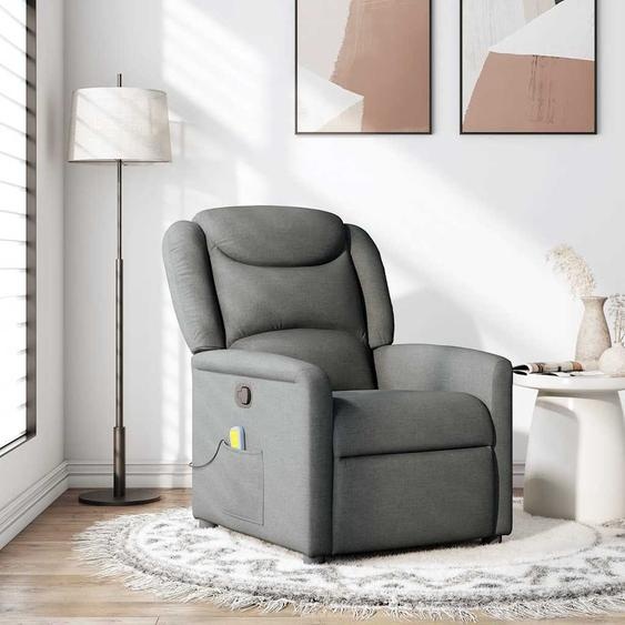 Fauteuil de massage design gris foncé Tissu, Fauteuil classique Nouveau