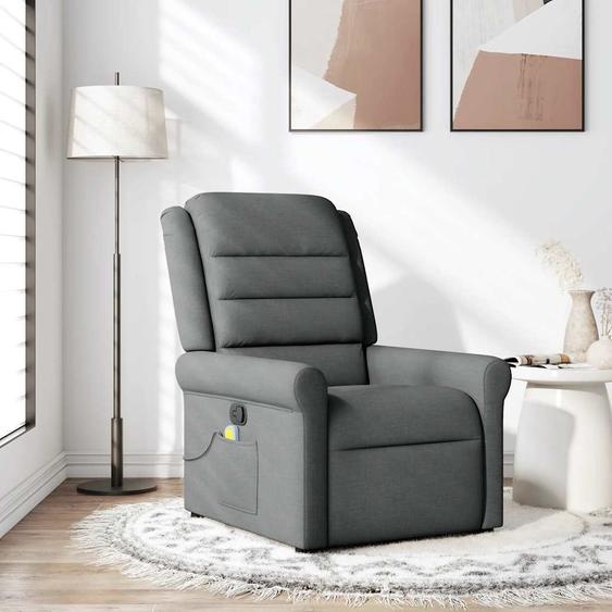 Fauteuil de massage design gris foncé Tissu, Fauteuil classique Nouveau